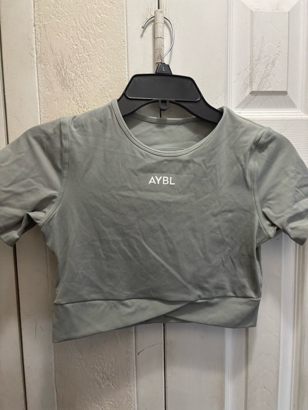 AYBL Light Sage Green Cropped Performance Tee